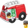 MEGA BLOKS Freddy Firetruck with 6 Pieces and Storage
