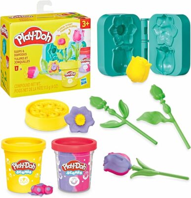 Play-Doh Tulips & Daffodils Flower Toy Kids Arts & Crafts Kit