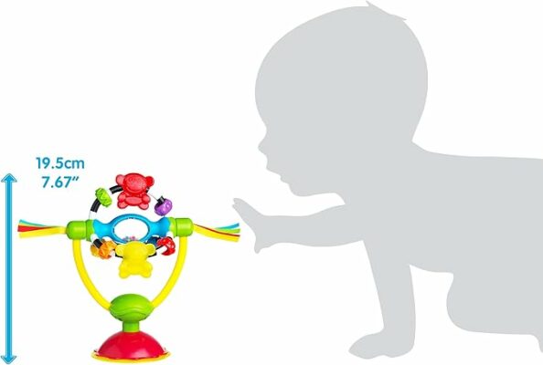 Playgro Baby High Chair Spinning Toy with Rattle and Suction Cup