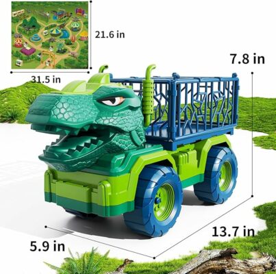 Dinosaur Truck Toys for Kids Jurassic Play Set