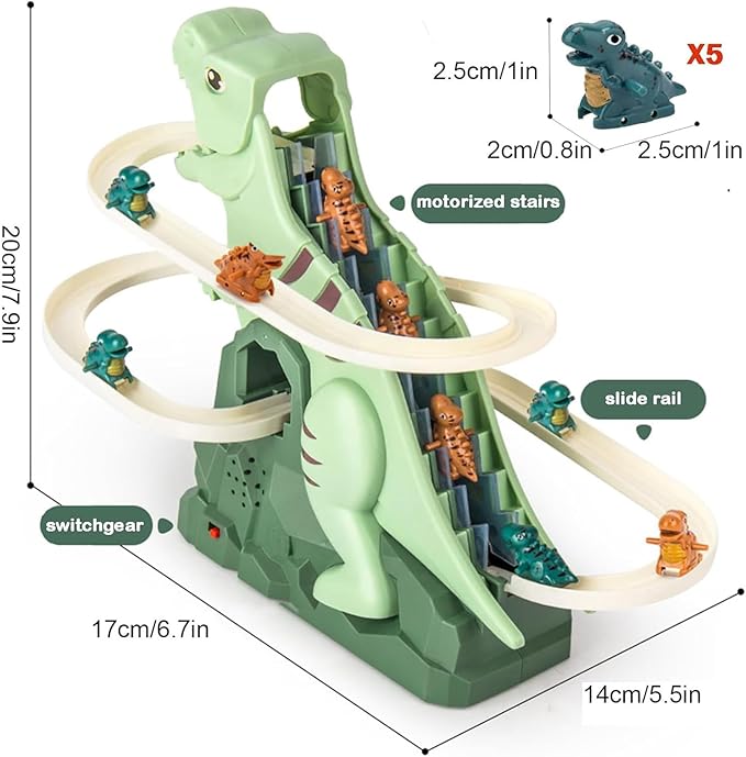 Dinosaur Chasing Race Track Dinosaur Climbing Slide Music Toy Dinosaur Chasing Race Track Dinosaur Climbing Slide Music Toy