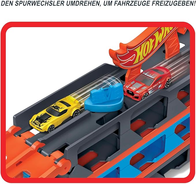 Hot Wheels Speedway Hauler Storage Carrier with 3 Scale Cars Hot Wheels Speedway Hauler Storage Carrier with 3 Scale Cars