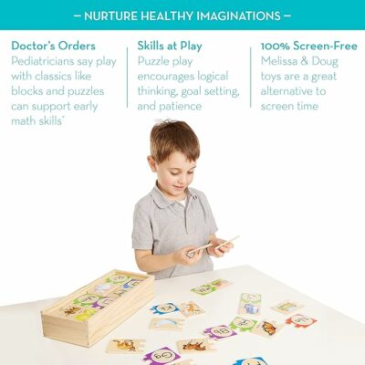 Melissa & Doug Self Correcting Alphabet Puzzle 52 pcs with Toy