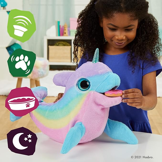 FurReal Wavy The Narwhal Interactive Animatronic Plush Toyv3 FurReal Wavy The Narwhal Interactive Animatronic Plush Toy