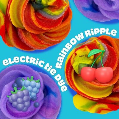 Play Doh ICY 2 Pack, Rainbow Cherry & Tie Dye Blue Raspberry Scents