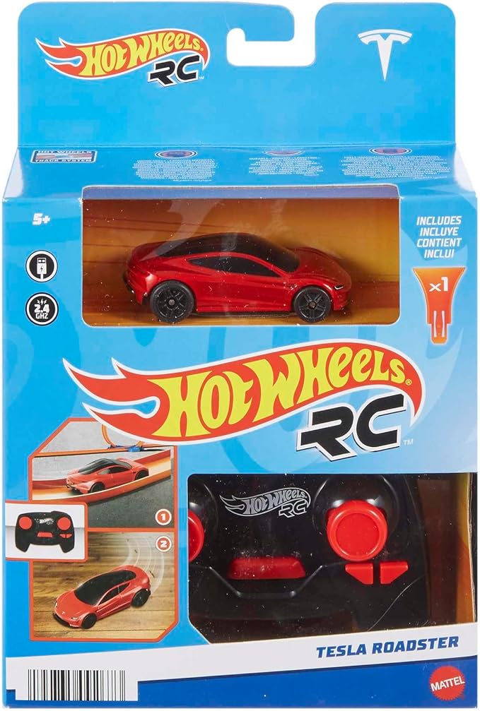 Hot Wheels Toy Car RC Tesla Roadster in Scale Hot Wheels Toy Car RC Tesla Roadster in Scale