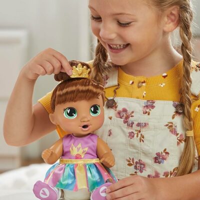 Baby Alive Super Brown Hair Dress Up Baby Doll Playset