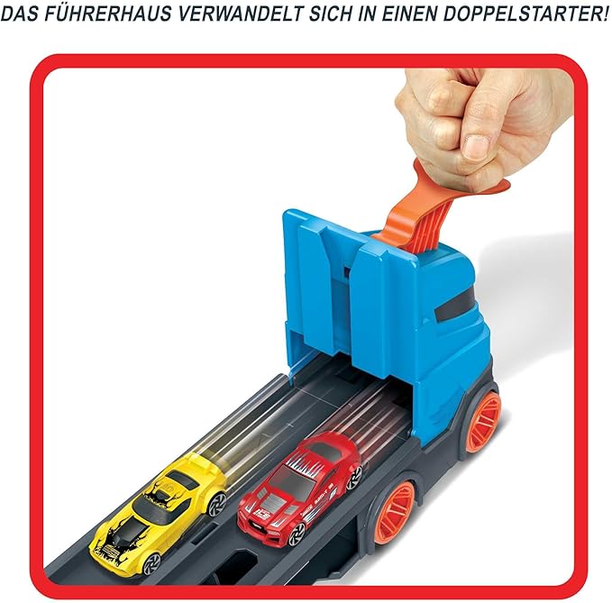 Hot Wheels Speedway Hauler Storage Carrier with 3 Scale Cars Hot Wheels Speedway Hauler Storage Carrier with 3 Scale Cars