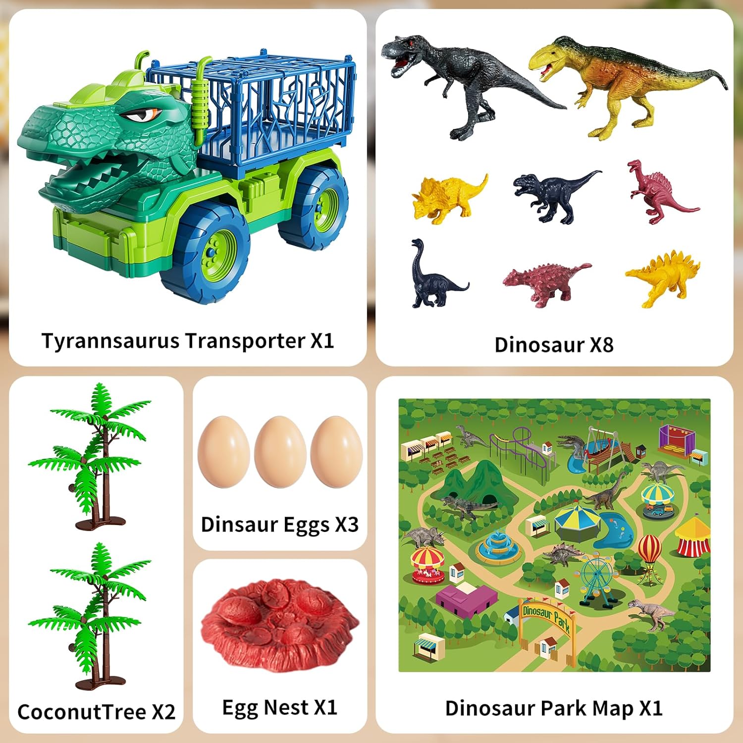 Dinosaur Truck Toys for Kids Jurassic Play Set Dinosaur Truck Toys for Kids Jurassic Play Set