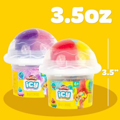 Play Doh ICY 2 Pack, Rainbow Cherry & Tie Dye Blue Raspberry Scents