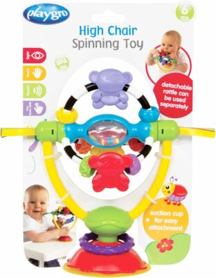 Playgro Baby High Chair Spinning Toy with Rattle and Suction Cup