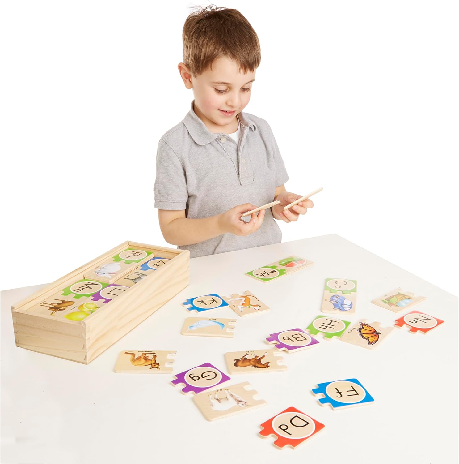 Melissa & Doug Self Correcting Alphabet Puzzle 52 pcs with Toy Melissa & Doug Self Correcting Alphabet Puzzle 52 pcs with Toy