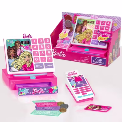 Barbie Trendy Cash Register with Sounds 9 Piece Playset