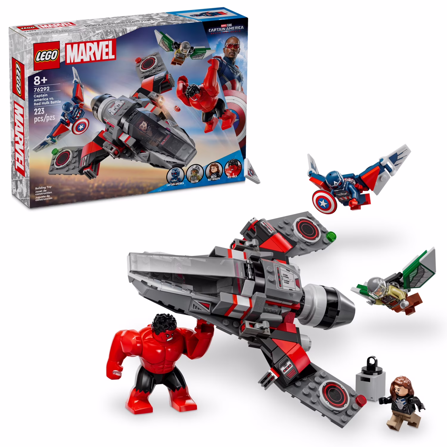 LEGO Marvel Captain America vs. Red Hulk Battle Building Set
