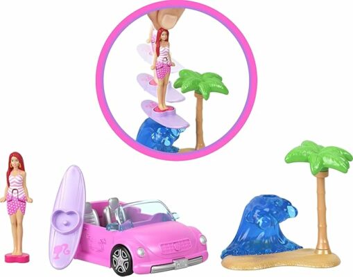 Barbie Mini BarbieLand 4 Pack Doll & Toy Vehicle Set
