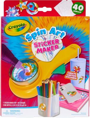 Crayola Spin Art Sticker Maker Machine Arts & Crafts Kit