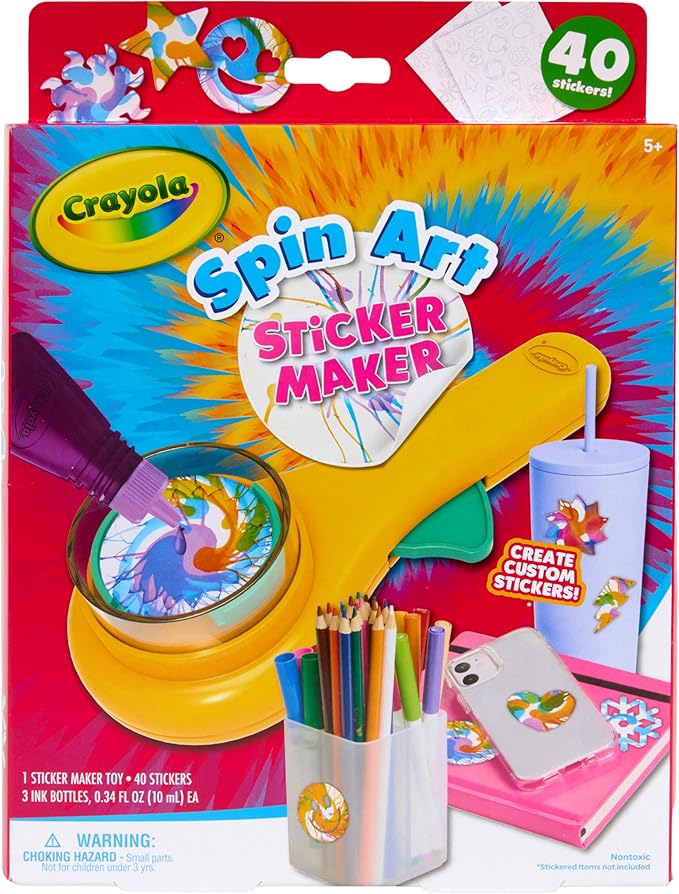 Crayola Spin Art Sticker Maker Machine Arts & Crafts Kit Crayola Spin Art Sticker Maker Machine Arts & Crafts Kit