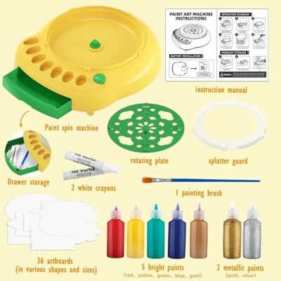 Arts and Crafts for Kids Paint Spin Art Machine Kit