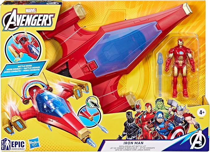 2 Avengers Mravel Iron Man Repulsor Blast Battle Jet Action Figure