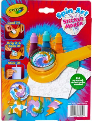 Crayola Spin Art Sticker Maker Machine Arts & Crafts Kit