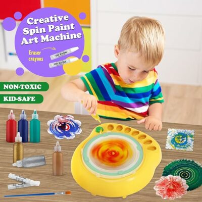 Arts and Crafts for Kids Paint Spin Art Machine Kit