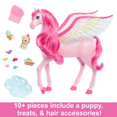 Barbie A Touch of Magic Pink Pegasus with Puppy