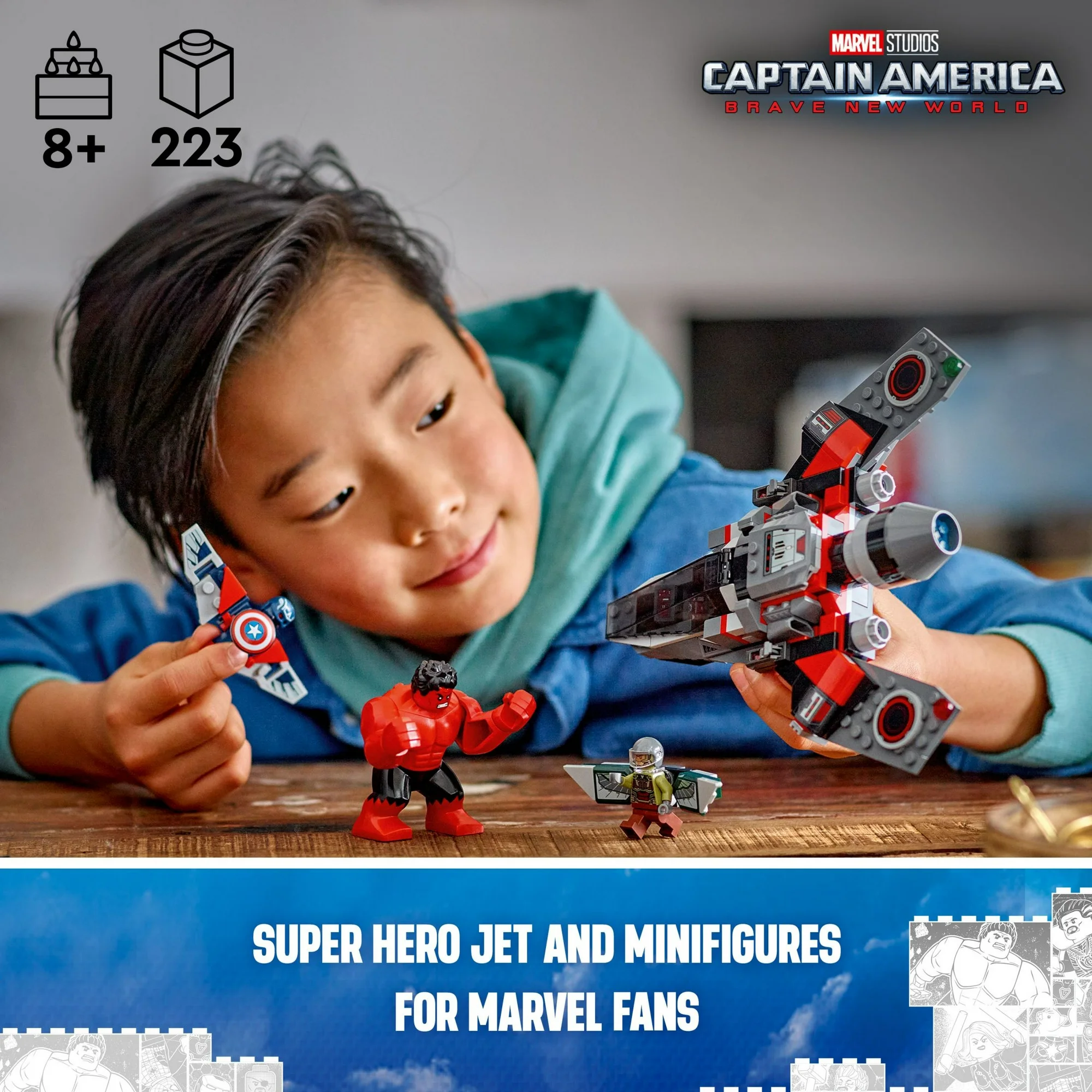 LEGO Marvel Captain America vs. Red Hulk Battle Building Set LEGO Marvel Captain America vs. Red Hulk Battle Building Set