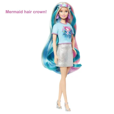 Barbie Fantasy Hair Fashion Doll with Colorful Blonde Hair