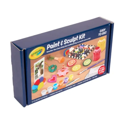 Crayola Paint & Sculpt Kit with Air Dry Clay and Washable Paints