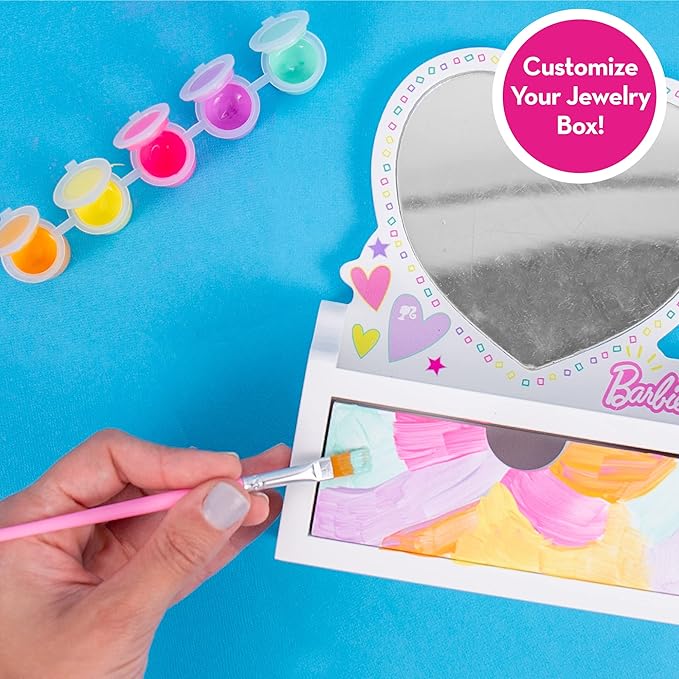 Barbie Paint Your Own Jewelry Box 100+ Charms & Beads Kit for Kids Barbie Paint Your Own Jewelry Box 100+ Charms & Beads Kit for Kids