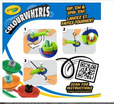 Crayola Colourwhirls Battle Arena Art Game DIY Gyro Spin Art Toy