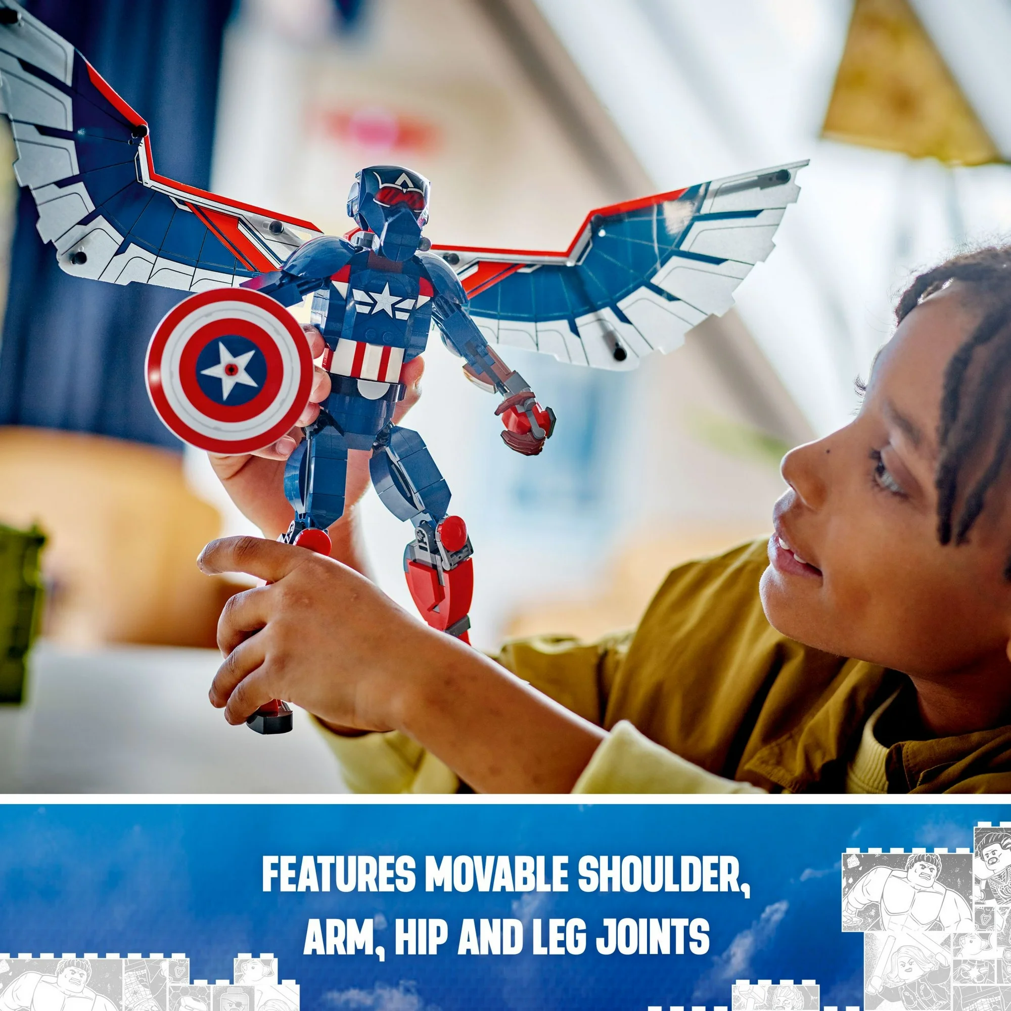 LEGO Marvel New Captain America Construction Figure LEGO Marvel New Captain America Construction Figure