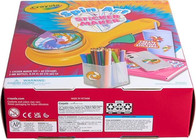 Crayola Spin Art Sticker Maker Machine Arts & Crafts Kit Crayola Spin Art Sticker Maker Machine Arts & Crafts Kit