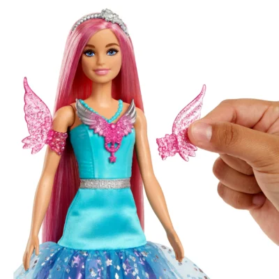 Barbie Doll with 2 Fantasy Pets and Dress