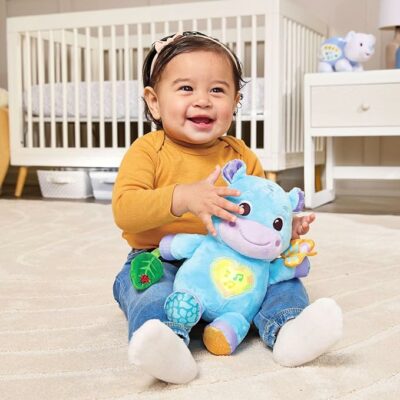 VTech Baby Hug a Hippo Musical Plush Toy with Lights and Textures