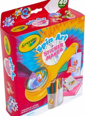 Crayola Spin Art Sticker Maker Machine Arts & Crafts Kit