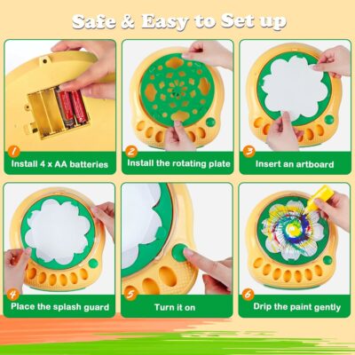 Arts and Crafts for Kids Paint Spin Art Machine Kit