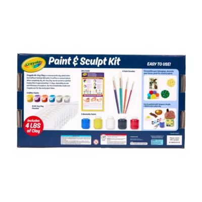 Crayola Paint & Sculpt Kit with Air Dry Clay and Washable Paints