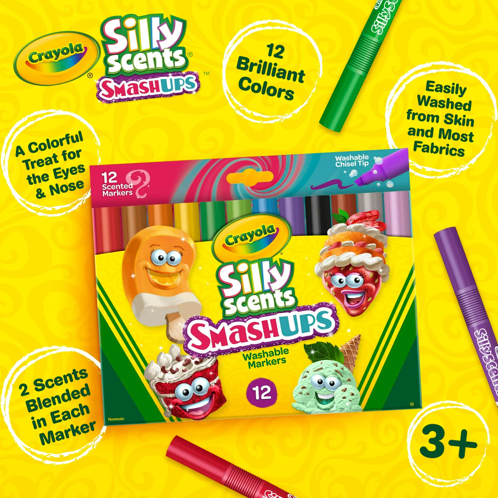 Crayola Silly Scents Smash Ups Markers Scented Art Tools Crayola Silly Scents Smash Ups Markers Scented Art Tools