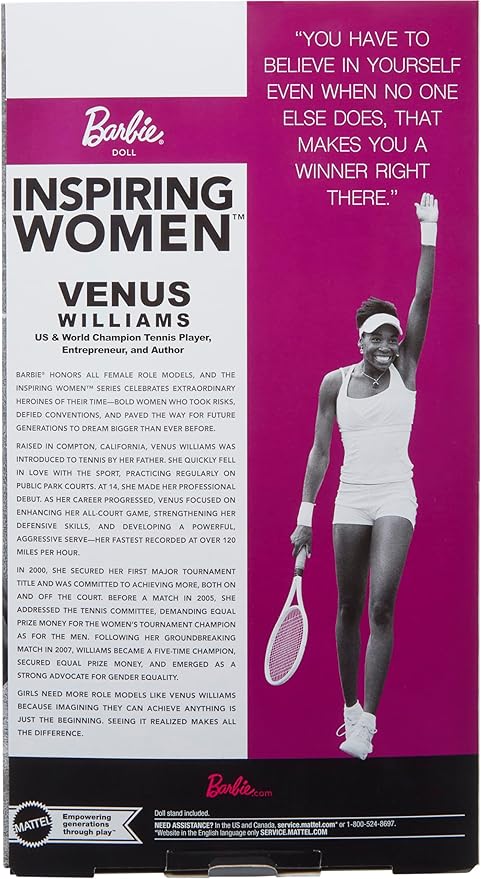 Barbie Inspiring Women Series Venus Williams Fashion Doll Barbie Inspiring Women Series Venus Williams Fashion Doll