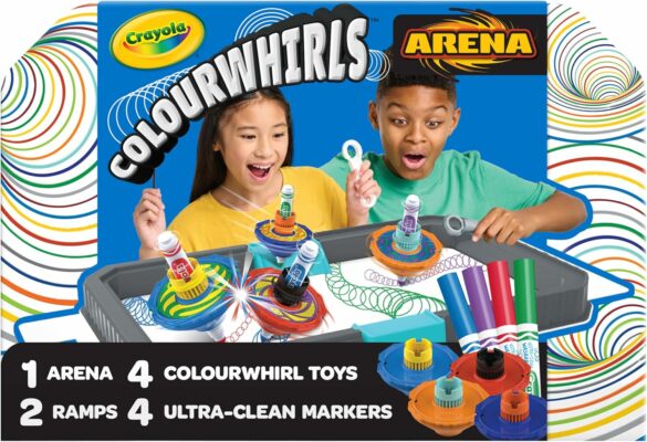Crayola Colourwhirls Battle Arena Art Game DIY Gyro Spin Art Toy