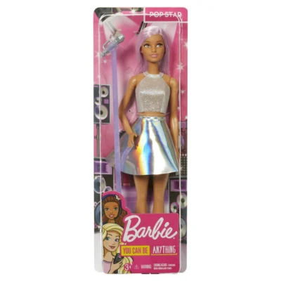 Barbie Pop Star Doll Dressed In Iridescent Skirt with Microphone
