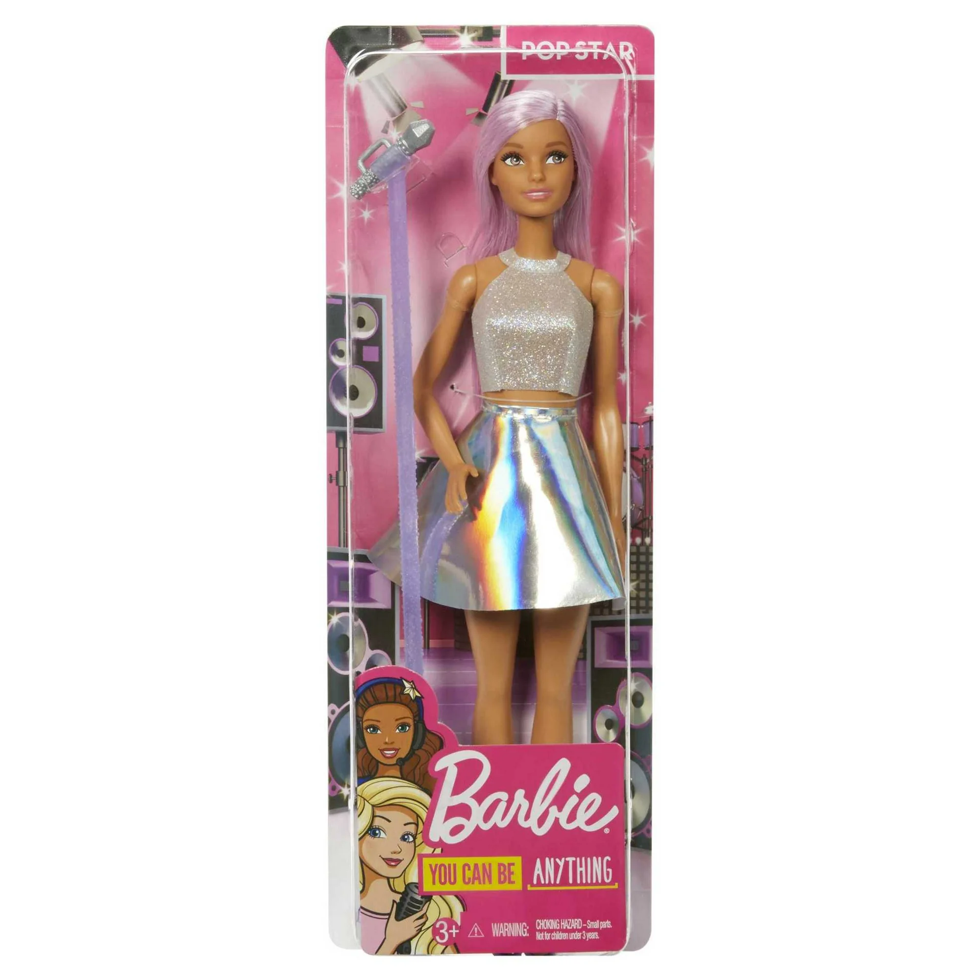 Barbie Pop Star Doll Dressed In Iridescent Skirt with Microphone Barbie Pop Star Doll Dressed In Iridescent Skirt with Microphone