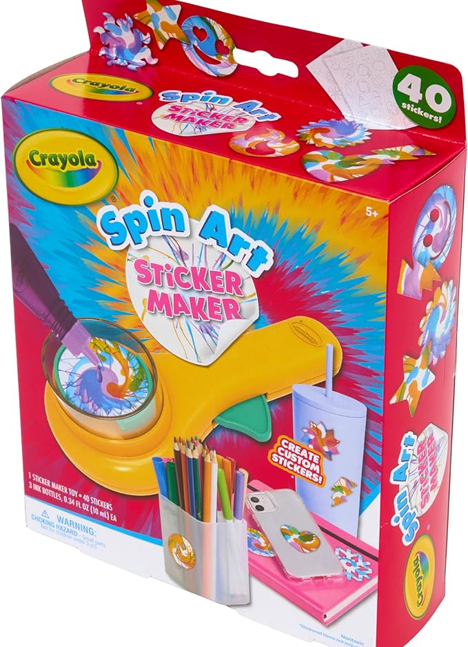 Crayola Spin Art Sticker Maker Machine Arts & Crafts Kit Crayola Spin Art Sticker Maker Machine Arts & Crafts Kit