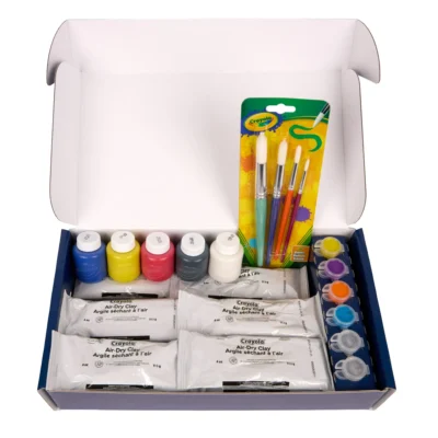 Crayola Paint & Sculpt Kit with Air Dry Clay and Washable Paints