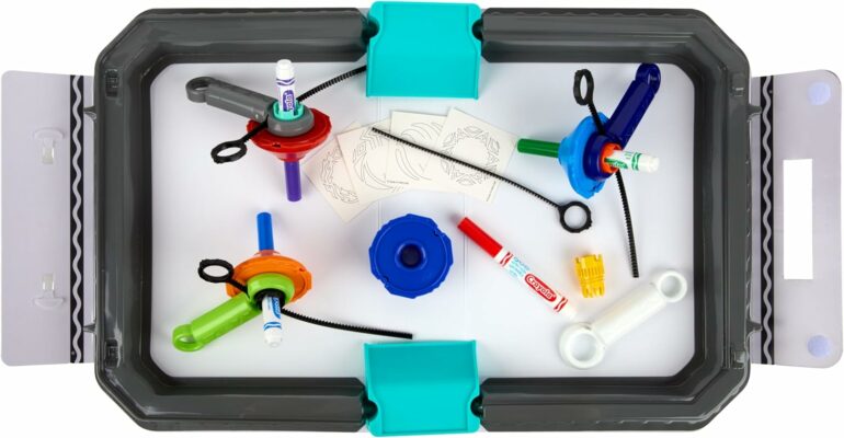 Crayola Colourwhirls Battle Arena Art Game DIY Gyro Spin Art Toy