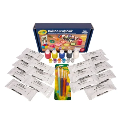 Crayola Paint & Sculpt Kit with Air Dry Clay and Washable Paints