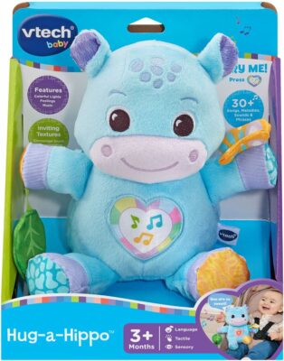 VTech Baby Hug a Hippo Musical Plush Toy with Lights and Textures