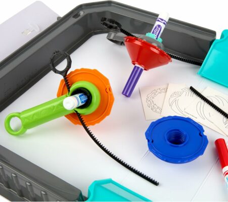 Crayola Colourwhirls Battle Arena Art Game DIY Gyro Spin Art Toy