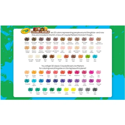 Crayola Broad Line Markers with Colors of The World